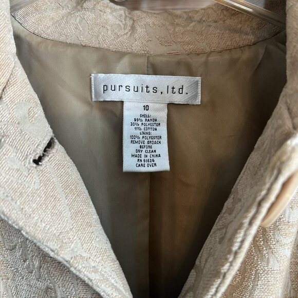 VINTAGE Pursuits, Ltd Tapestry Paisley Button-Up Coat Jacket - Picture 4 of 6